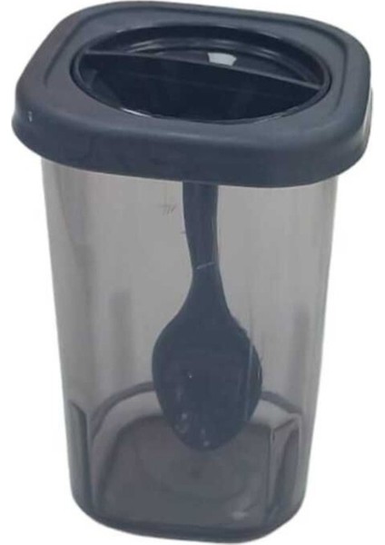 Etiketli 6 Lı Kendinden Kaşıklı Baharatlık Seti Baharatlık Kutusu, Kendinden Kaşıklı, 400 ml Hacimli