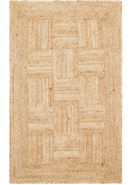 Sankt Florian Bej Geometrik Etnik Modern Desenli Jüt Jüt Halı