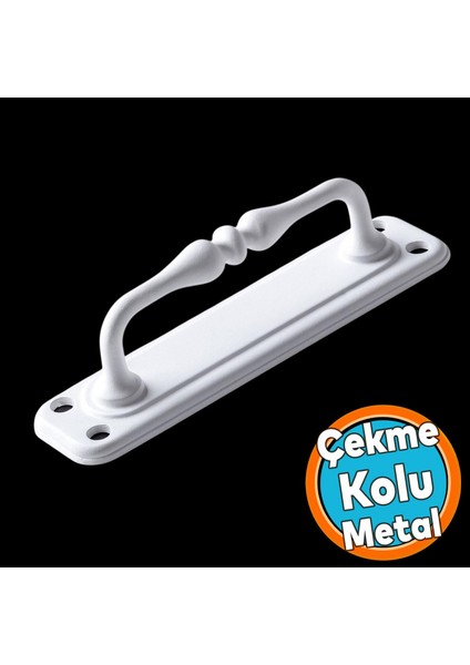 Metal Kapı Çekme Kolu 14.5 cm Tutamağı Kulp Saclı Kulpları Dolap Mobilya Dolap Çekmece Beyaz