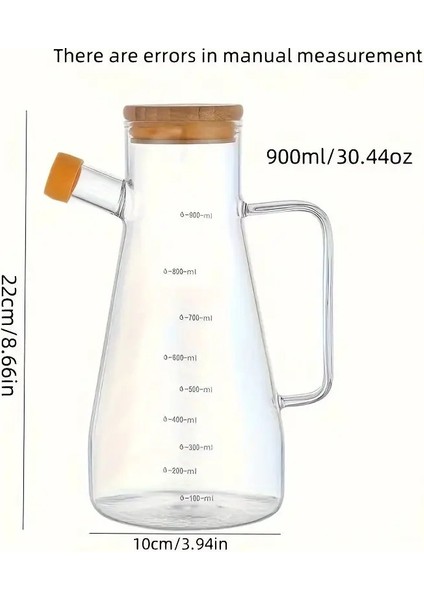 2'li Bambu Kapaklı Ahşap Standlı Camlı Yağdanlık & Sirkelik & Zeytinyağı Şisesi 900 ml 3lü Set fırsatları