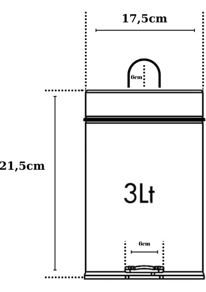 Asma Aparatlı Pedallı Krom Metal 3 Litrelik Çöp Kovası | Şık, Hijyenik ve Kullanışlı Tasarım | Otel Konsept indirimleri