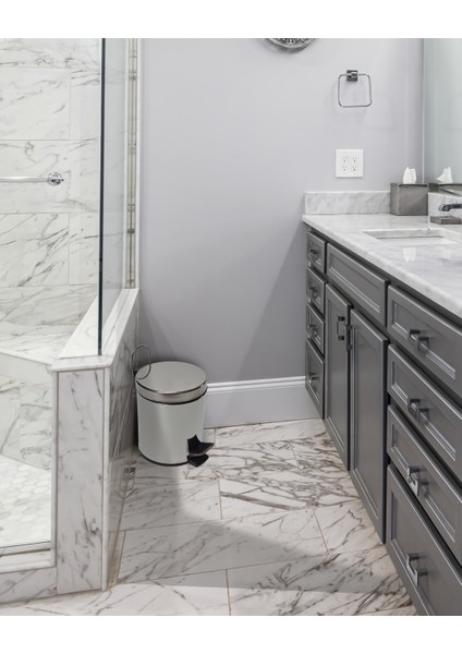 Asma Aparatlı Pedallı Krom Metal 3 Litrelik Çöp Kovası | Şık, Hijyenik ve Kullanışlı Tasarım | Otel Konsept