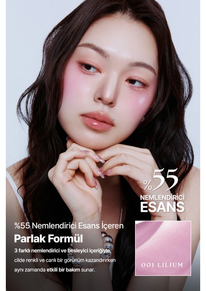 Hafif Yapılı, Ciltle Bütünleşen Parlak Bitişli Likit Allık Muzıgae Mansıon Objet Blush (001 Lilium) fiyatları