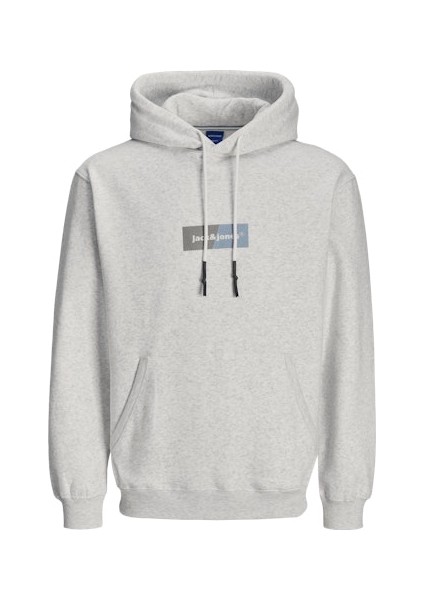 Jack Jones Erkek Gri Kapüşonlu Sweatshirt 12262428