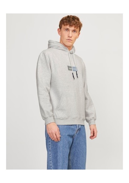 Jack Jones Erkek Gri Kapüşonlu Sweatshirt 12262428 modelleri