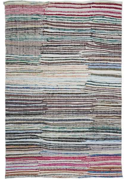Ikat Kahverengi Ikat Ipek Modern Desenli Yün Hav Toz Vermez Leke Tutmayan Salon Yolluk Mutfak El Dokuma Halı