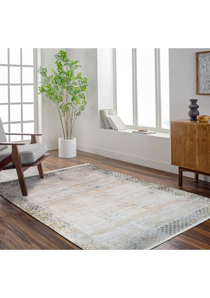 Gold Geometrik Etnik Modern Desenli Pamuk Makinada Yıkanabilir Hav Toz Vermez Leke Tutmayan Kaymaz Taban Dijital Makine Baskı Salon Yolluk Mutfak Halı fiyatları