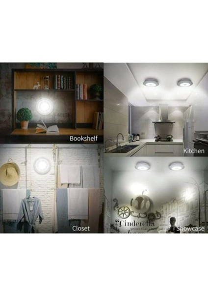 Uzaktan Kumandalı Yapışkanlı Kablosuz Pilli LED 3'lü Spot Lamba fiyatları