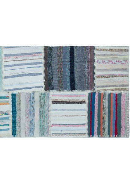 Atina Turkuaz Eskitme Yün Modern Desenli Yün Hav Toz Vermez Leke Tutmayan Salon Yolluk Mutfak El Dokuma Halı fırsatları