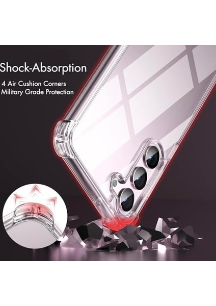Galaxy S23 Fe Uyumlu Anti Shock Darbe Emici S23 Fe (6.4') Şeffaf Silikon Tpu Clear Kılıf, Transparent Galaxy S23 Fe Anti Shock Kılıfı Şeffaf fiyatları
