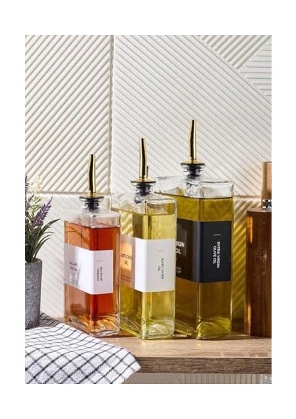 Home Damlatmaz Yağdanlık - Zeytinyağı Şişesi, Sıvı Yağlık, Cam Yağ Şişesi, Kitap Yağ Kabı, Mutfak Için Kullanışlı Yağlık, Sızdırmaz Pratik Cam Yağlık Modeli (Gold, 750 Ml) modelleri