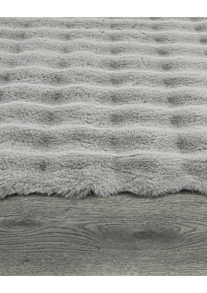 Frederica Düz Gri Polyester Oval Modern Desenli Akrilik Hav Vermeyen Leke Tutmayan Kolay Temizlenen Yumuşak Makine Salon Yolluk Mutfak Halı