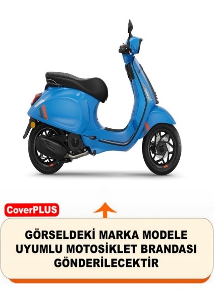 Vespa Sprint 150 Pro Arka Çanta Uyumlu Branda Siyah Kırmızı-Dikişli Reflektörlü Motosiket Brandası Motor Örtüsü Çadır Su Geçirmez Motosiklet Kılıfı Motor Brandası fiyatları