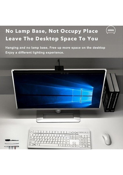 30 cm LED Monitör Lambası – 3 Renk Sıcaklığı Ayarı, Dokunmatik Kontrol, 60 Dakika Zamanlama, Modern Tasarım, USB Dc 5V Güç, Abs Gövde, Masa Üstü Işık TB-30SA fiyatları