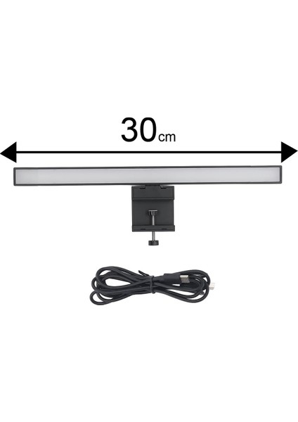 30 cm LED Monitör Lambası – 3 Renk Sıcaklığı Ayarı, Dokunmatik Kontrol, 60 Dakika Zamanlama, Modern Tasarım, USB Dc 5V Güç, Abs Gövde, Masa Üstü Işık TB-30SA fırsatları