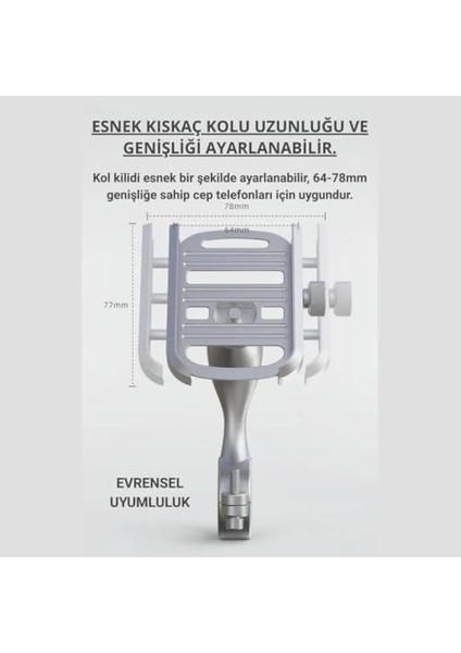 Alüminyum Gidon Sıkıştırmalı Motosiklet Telefon Tutucu Scooter Bisiklet Telefon Tutucu Sarsılmaz fiyatları