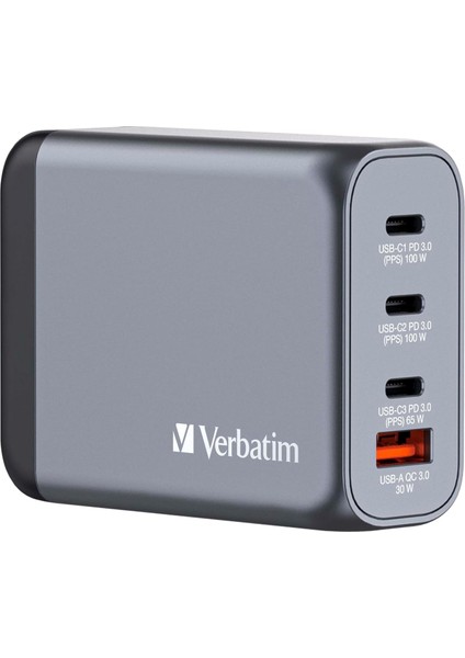 GNC-100 Gan Charger 100W With 2 x Usb-C® Pd 100W / 1 x Usb-C® Pd 65W / 1 x Usb-A Qc 3.0 (Eu/uk/us)