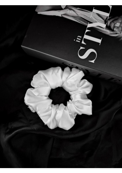 Çocuk Saten Toka - Inci Işıltısı – Tekli Lüks Lastik Model Scrunchie modelleri
