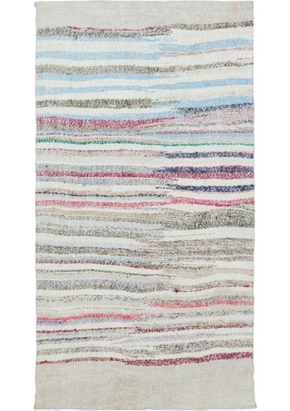 Atina Mavi Eskitme Yün Modern Desenli Yün Hav Toz Vermez Leke Tutmayan Salon Yolluk Mutfak El Dokuma Halı