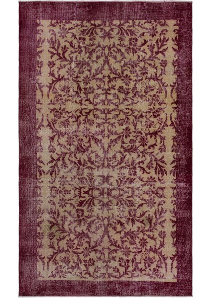 Iskece Kahverengi Eskitme Yün Modern Desenli Yün Hav Toz Vermez Leke Tutmayan Salon Yolluk Mutfak El Dokuma Halı