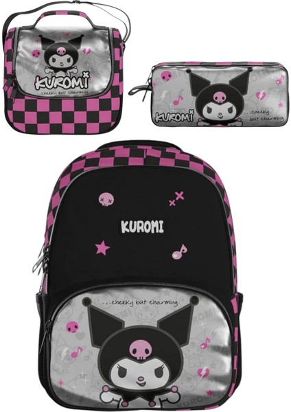 Wiggle Kuromi Ilk Okul Çanta Seti - Orjinal Lisanslı Okul Çantası Beslenme Kalemlik