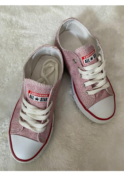 Pembe Simli Içi Yumuşak Taban Şeritli Kız Çocuk Ayakkabı Süper Kalite fiyatları