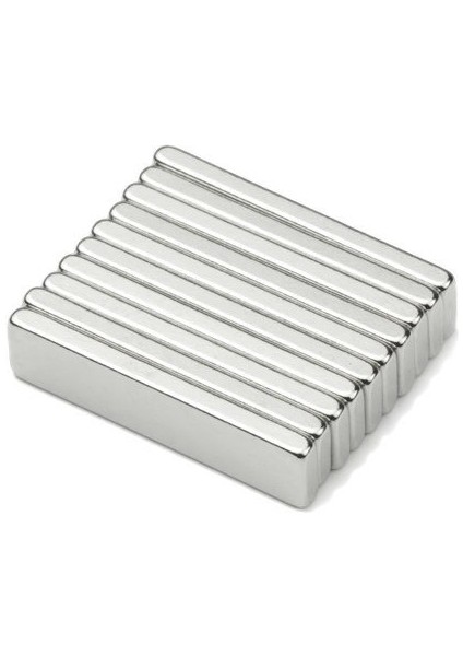 5 Adet - Köşeli Neodyum Mıknatıs, 20X6X3 Mm, Süper Güçlü Magnet, N35 Kalite