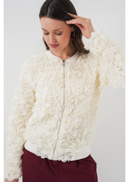 0719 Güllü Ceket - Ekru modelleri