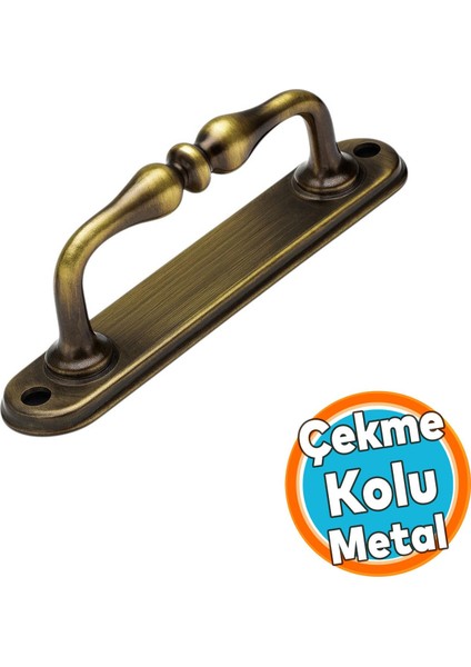 Metal Kapı Çekme Kolu 12 cm Dolap Mobilya Dolap Çekmece Tutamağı Kulp Kulpları Eskitme Antik Sarı