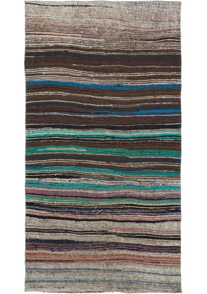 Atina Mavi Eskitme Yün Modern Desenli Yün Hav Toz Vermez Leke Tutmayan Salon Yolluk Mutfak El Dokuma Halı