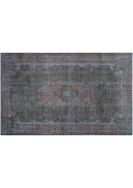 Kırmızı Göbekli Yün Modern Desenli Yün Hav Toz Vermez Leke Tutmayan Salon Yolluk Mutfak El Dokuma Halı