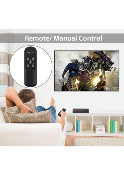 4K HDMI Anahtarı, Ir Uzaktan Kumandalı 3'ü 1 Arada Çıkış, 4K 3D HDMI Dönüştürücü - Dvd/ Ps3 / Ps4 / Tv Vb. ile Uyumludur. fiyatları