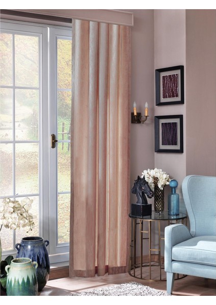 Elsyum Hazır Fon Perde Pembe 170X270 cm