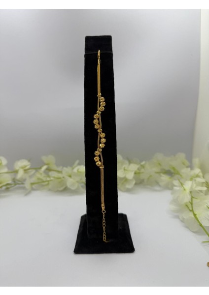 22 Ayar Altın Kaplama Dorikalı Özel Tasarım Bileklik Lvd 558-1-1