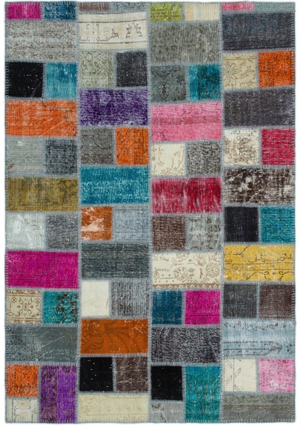 Atina Turkuaz Eskitme Yün Modern Desenli Yün Hav Toz Vermez Leke Tutmayan Salon Yolluk Mutfak El Dokuma Halı