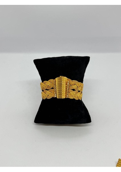 22 Ayar Altın Kaplama Trabzon Kelepçe LVD504-2