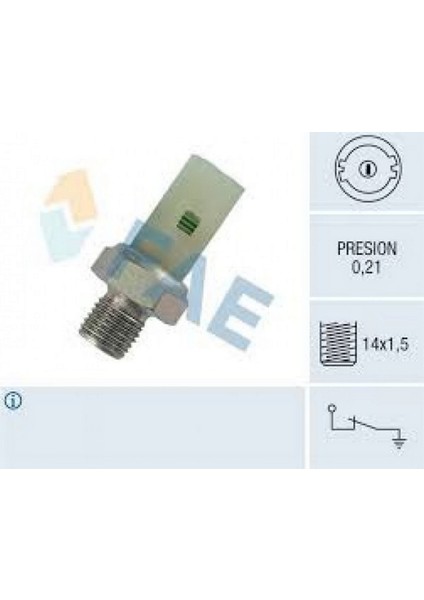 Yağ Müşürü MEGANE-CLIO-KANGOO-R19-21-9 Ym K9K-E7J-K7M-F9Q 21 Bar M14X1.5 Gnzrz