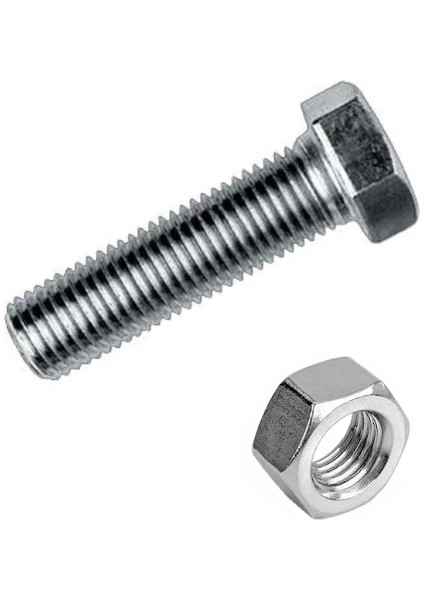M8X25 Cıvata + M8 Somun 50 Adet