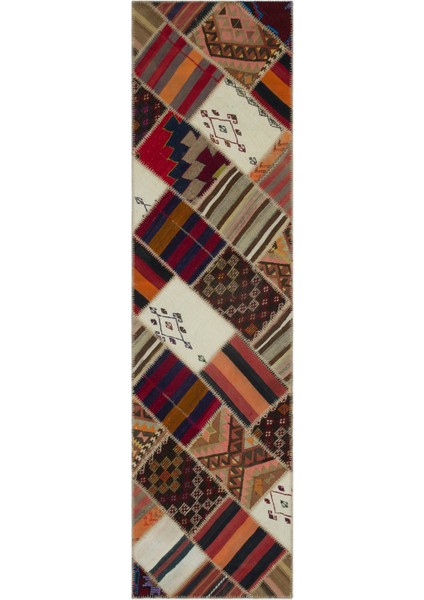 Teselya Bej Çizgili Yün Modern Desenli Yün Hav Toz Vermez Leke Tutmayan Salon Yolluk Mutfak El Dokuma Halı