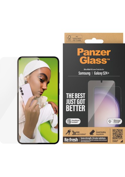 Samsung Galaxy S24+ | Ultra-Wide Fit Çerçeve Aparatlı Ekran Koruyucu