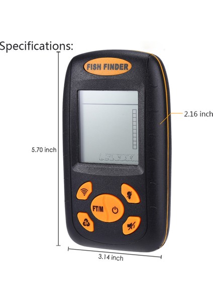 Dijital Balık Bulucu Ultrasonik Sonar GPS100MT Siyah indirimleri