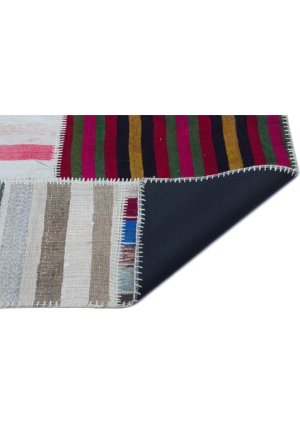 Iskece Bej Patchwork Yün Modern Desenli Yün Hav Toz Vermez Leke Tutmayan Salon Yolluk Mutfak El Dokuma Halı indirimleri