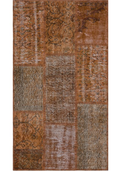 Kavala Kırmızı Göbekli Yün Modern Desenli Yün Hav Toz Vermez Leke Tutmayan Salon Yolluk Mutfak El Dokuma Halı