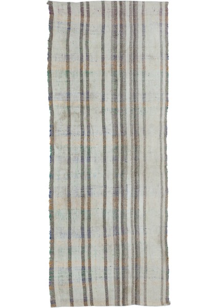 Teselya Bej Çizgili Yün Modern Desenli Yün Hav Toz Vermez Leke Tutmayan Salon Yolluk Mutfak El Dokuma Halı