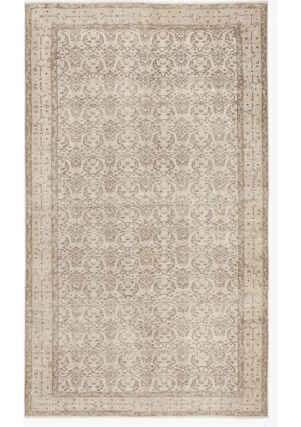 Atina Bej Eskitme Yün Modern Desenli Yün Hav Toz Vermez Leke Tutmayan Salon Yolluk Mutfak El Dokuma Halı