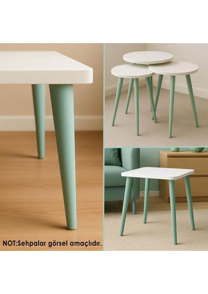 4 Adet Ahşap Ayak 40 cm Su Yeşili M8 Civatalı Bağlantı Aparatlı Mobilya Tabure Sehpa Masa Destek Ayağı fırsatları