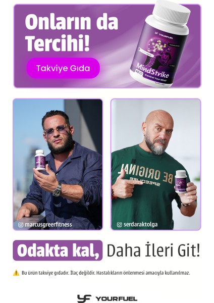 MindStrike | Cognizin® Sitikolin İçerikli | B1, B6 ve B12 Vitaminli Takviye | 40 Kapsül | 20 Günlük fiyatları