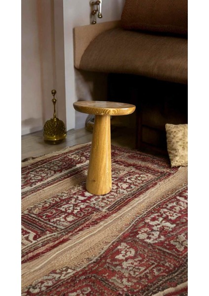 Ahşap Mantar Sehpa – Doğal Masif Tütün Renk Tekli Yan Sehpa fiyatları