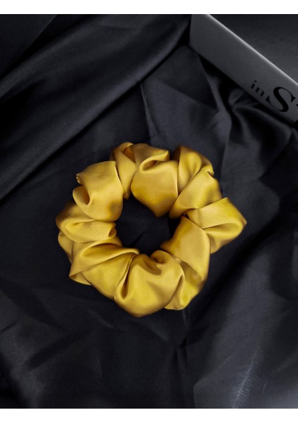 Kadın Saten Toka - Altın Tozu – Tekli Lüks Lastik Model Scrunchie modelleri
