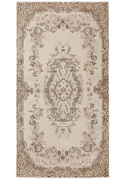 Teselya Bej Çizgili Yün Modern Desenli Yün Hav Toz Vermez Leke Tutmayan Salon Yolluk Mutfak El Dokuma Halı